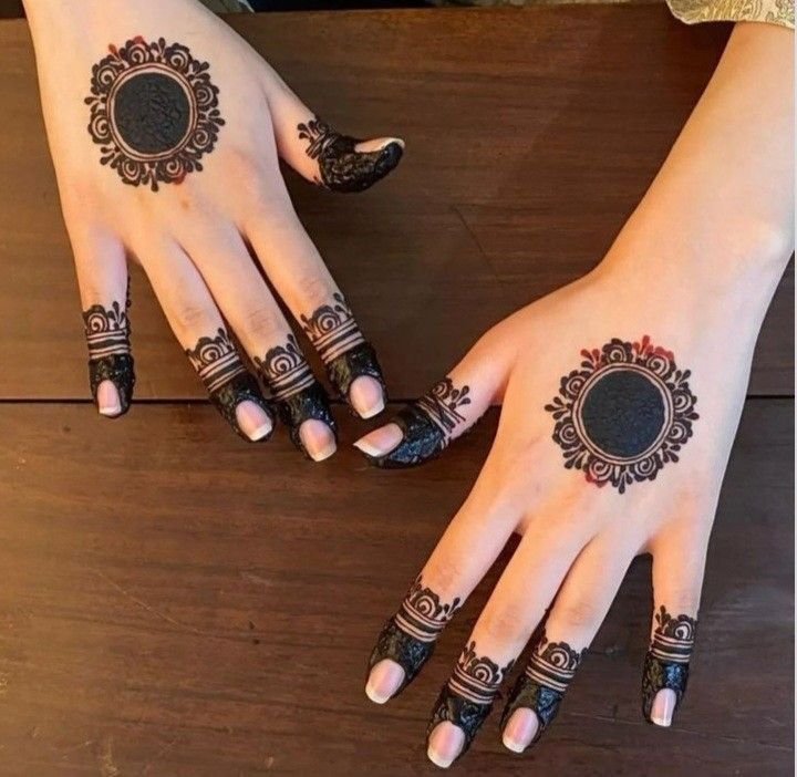 circle mehndi design and easy