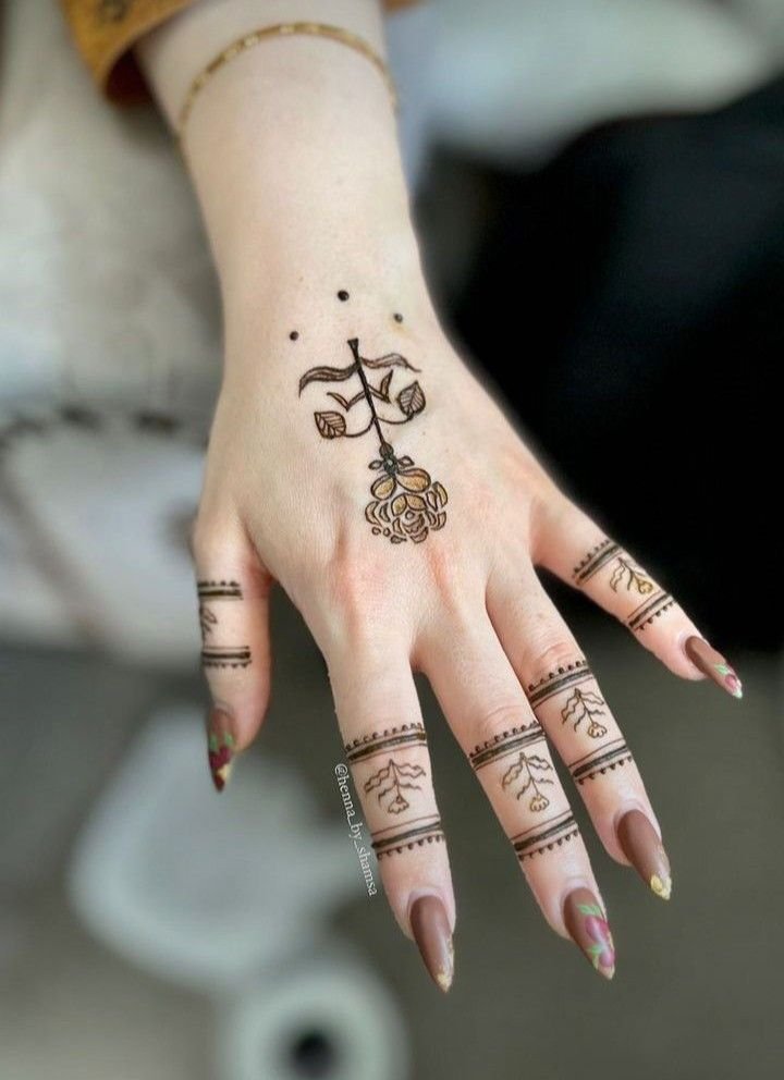 new rose mehndi designs